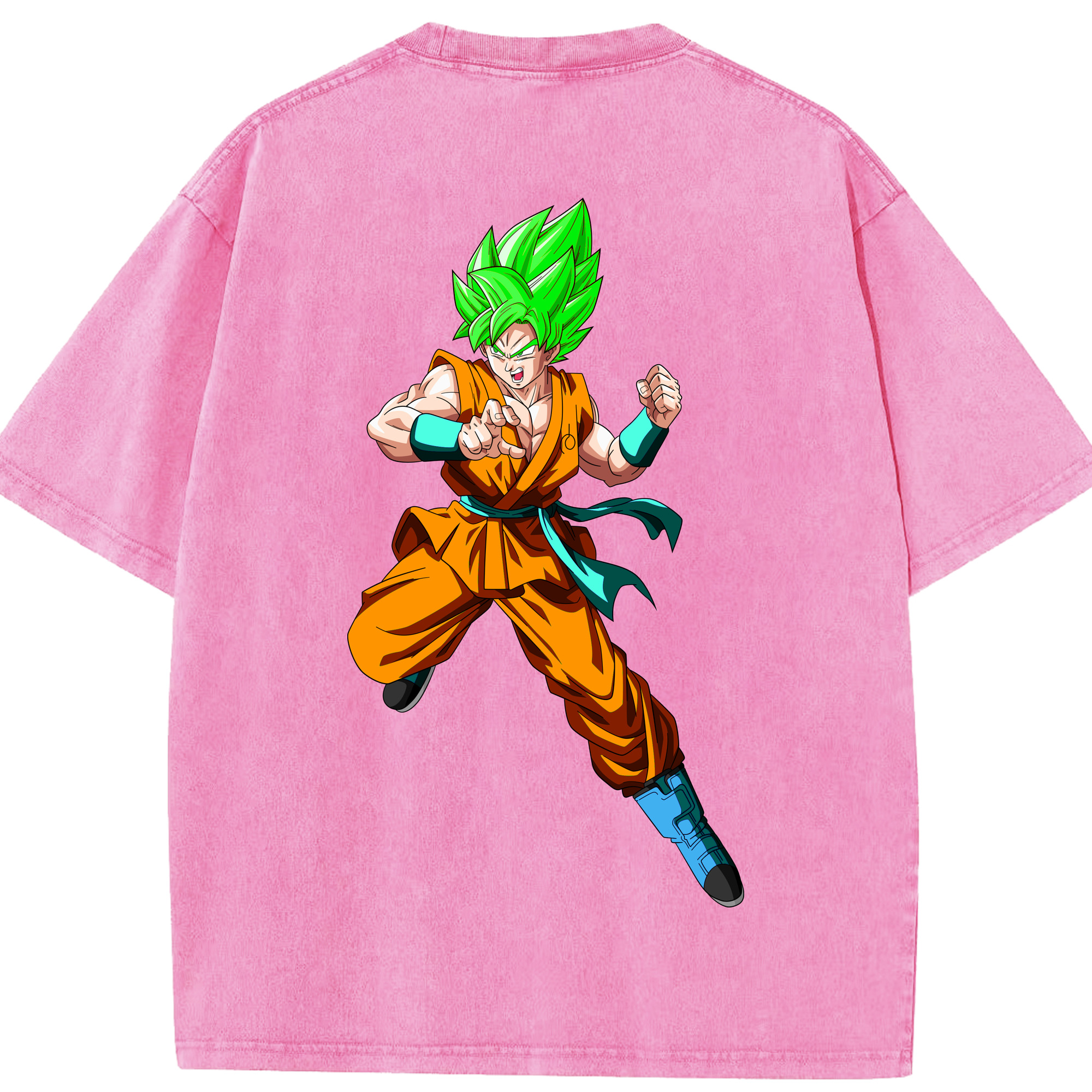 （画像用） ドラゴンボール 孫 悟飯（そんごはん）DRAGON BALL Son Gohan 綿100% ヴィンテージ風 半袖Tシャツ（背面プリント）